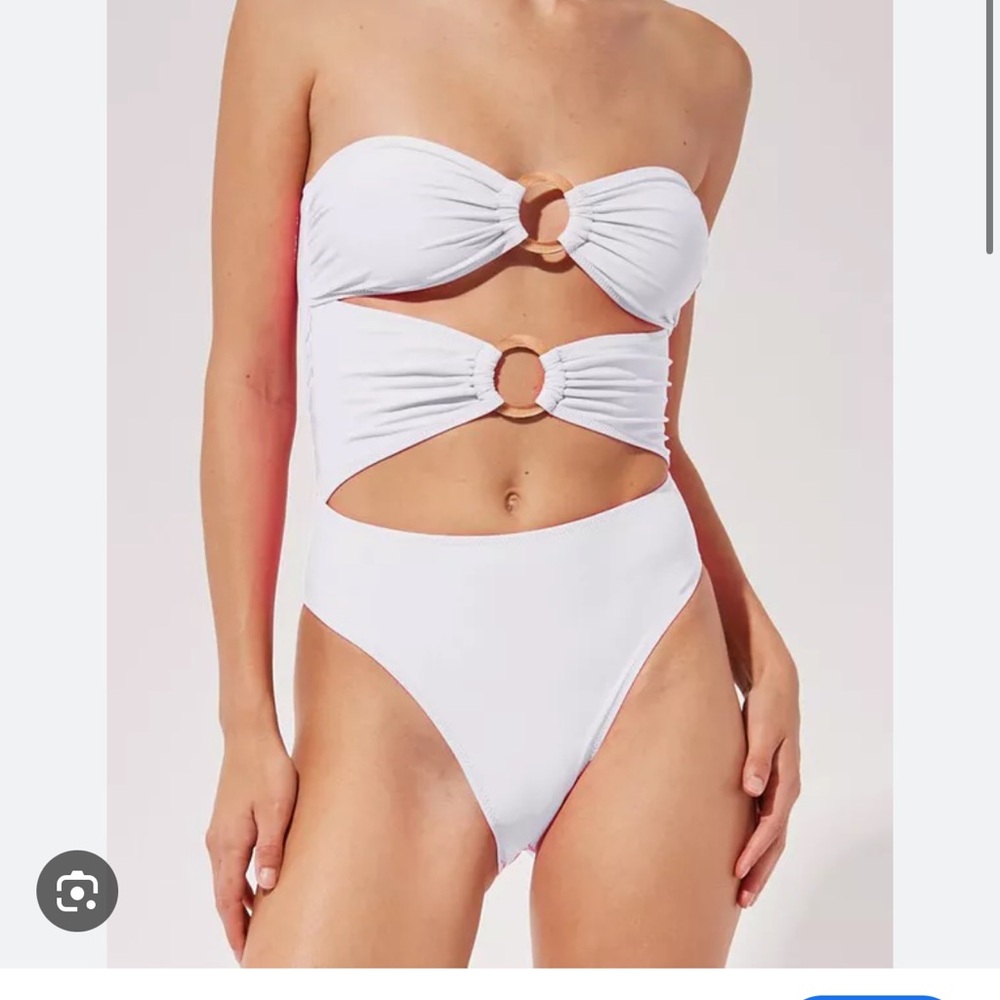 SOLID & STRIPED White Ring Detail Bikini